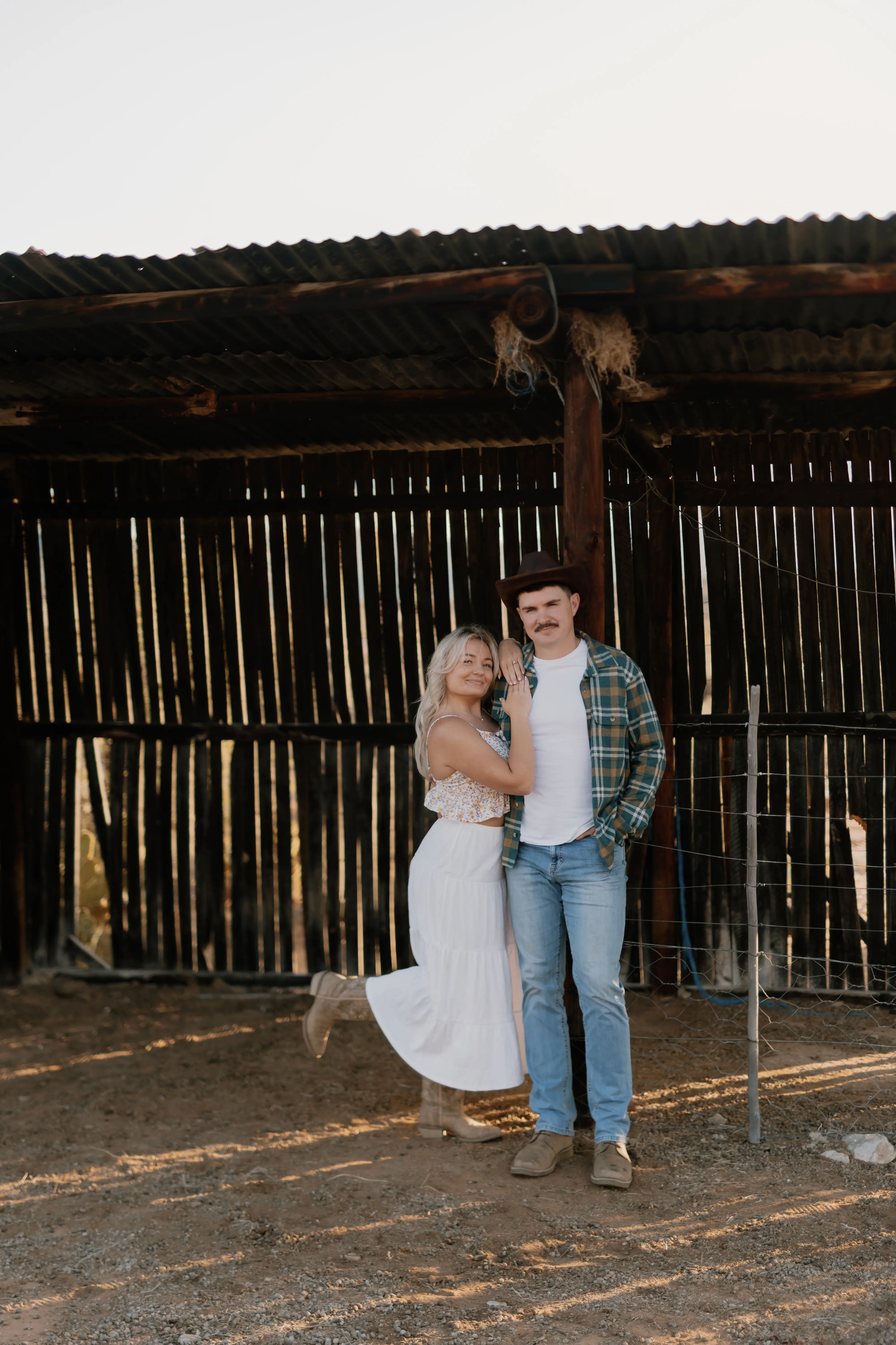 Couple shoot on cyclorama